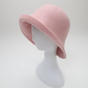 Winter Bucket Hat for Women, Women Hats for Fall and Winter, Cloche Hats Women, Wool Hats Women, Foldable Bucket, Pink