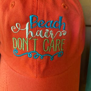 Beach Hair Don't Care Embroidered Baseball Hat