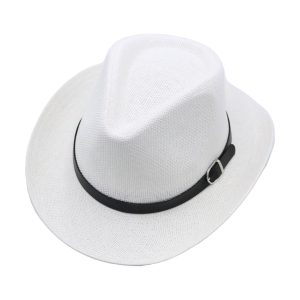 White Summer Cowboy Cowgirl Hat, Boho Cowboy Hat, Fedora Hats, Western Style Hat, Man Summer Hat, Women Summer Hat, Sun Hat, Beach Hat
