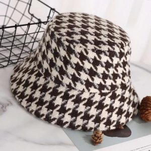 Houndstooth Bucket Hat
