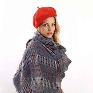 Mini Wool Beret, Small Red Beret