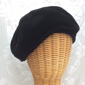 Rayon Silk Velvet Beret: Adjustable Hat