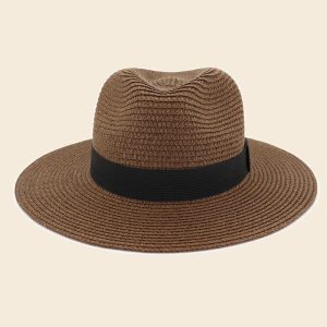 Wide Brim Panama Hat | Paper Straw Jazz Style Sun Hat