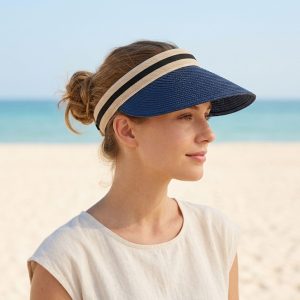 Straw Sun Hat for Women | Adjustable Wide Brim Foldable Beach Hat | Summer Visor Hat for Travel & Vacation | UV Protection Face Sun Hat