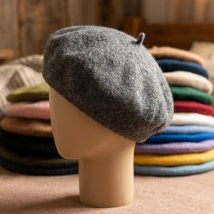100% Wool Beret 30 Colors Plain Classic French Beret Base for Craft DIY Project, Warm Winter Hats