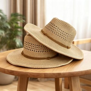 Western-Style Outdoor Vacation Sun Hat | Wide Brim, Woven, Breathable, Foldable, Bohemian Style Beach Hat